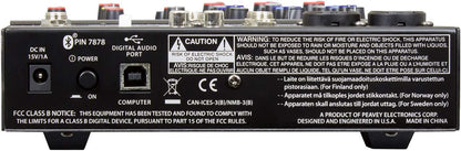 Peavey PV6BT 6-Channel Compact Mixer with Bluetooth