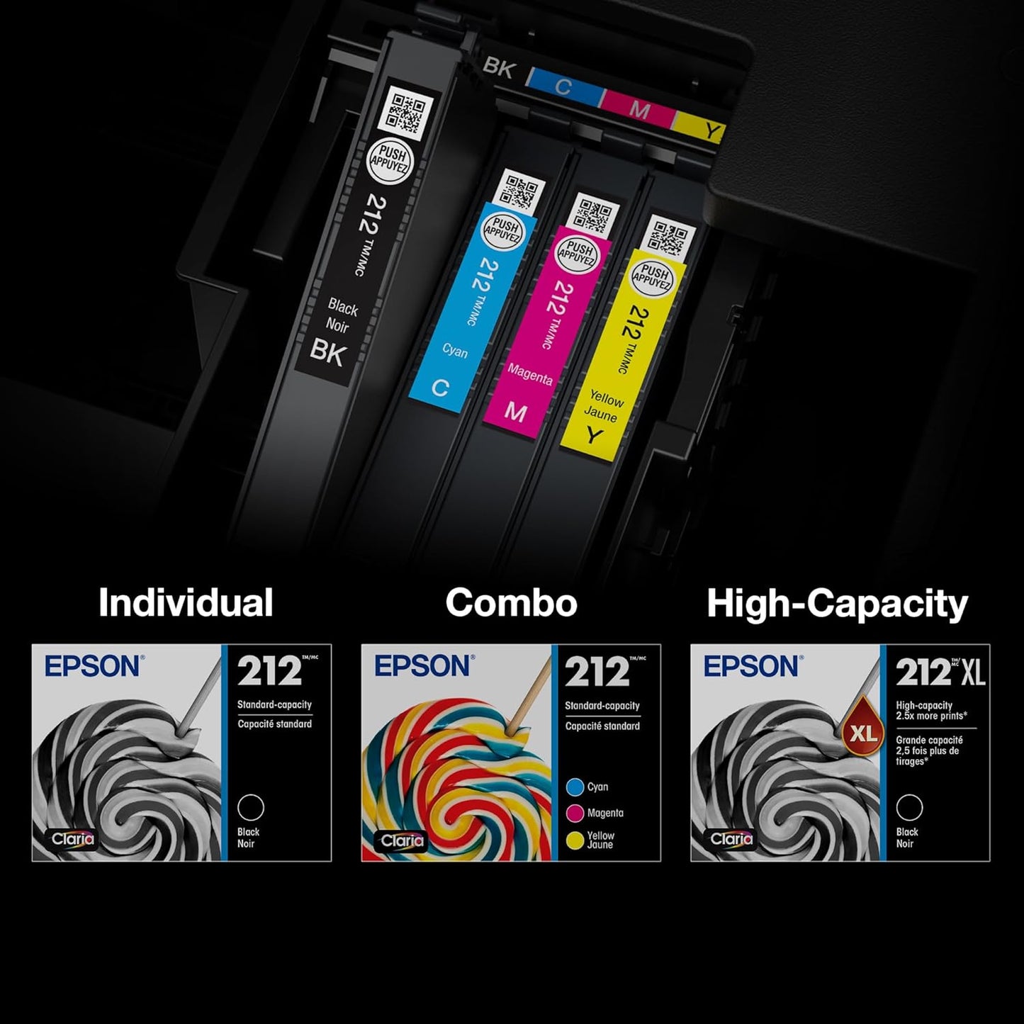 Epson T212120-BCS Claria Ink Cartridge Combo Pack