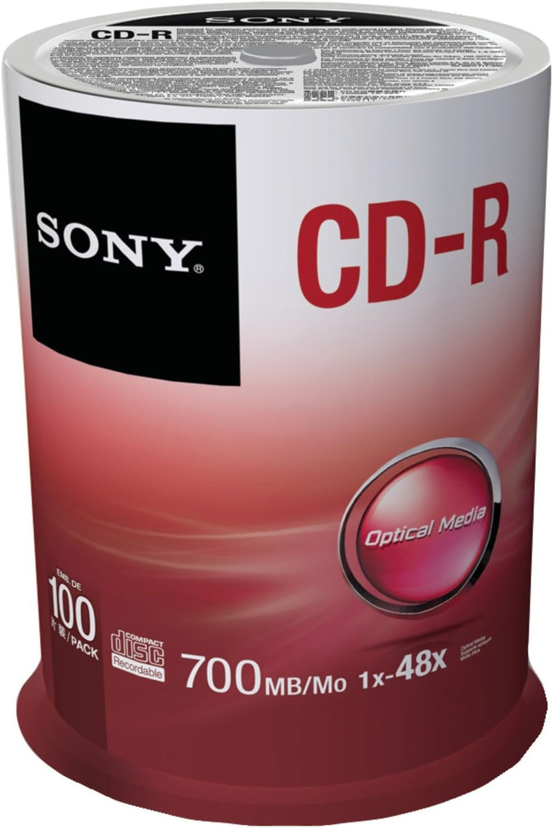 Sony 100CDQ80SP CD-R 48X Data Recording Media Spindle — main product image