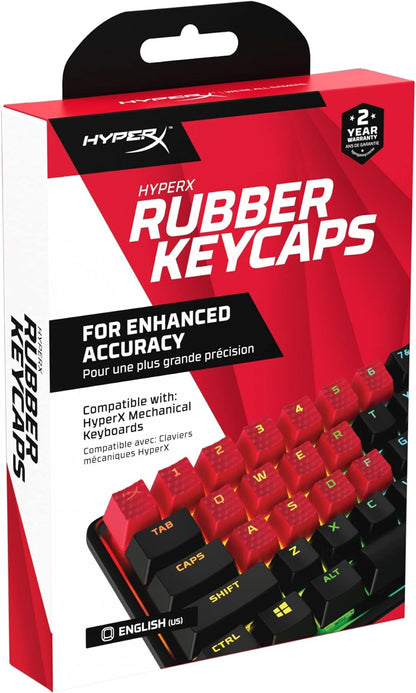 HyperX 519T6AA#ABA Rubber Keycaps - Gaming Accessory Kit - Red