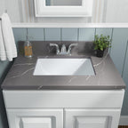 MSI 1813 White Rectangle Undermount Bathroom Sink