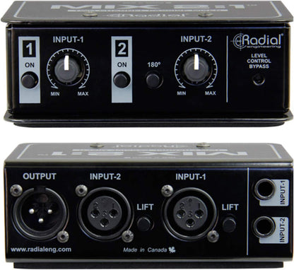 Radial Engineering Mix 2:1 Passive Summing Mixer