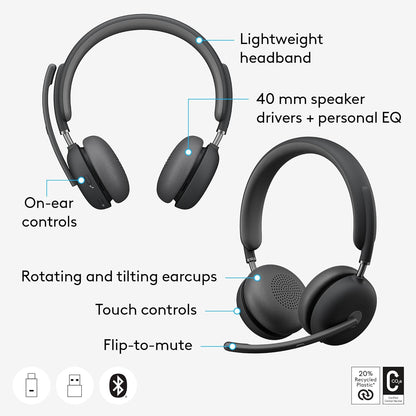 Logitech 981-001317 Zone 950 Premium Noise Canceling Headset