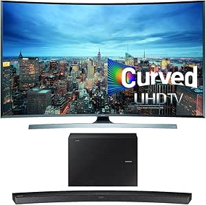 Samsung UN55JU7500 55" 3D Curved 4K Smart TV Soundbar Bundle