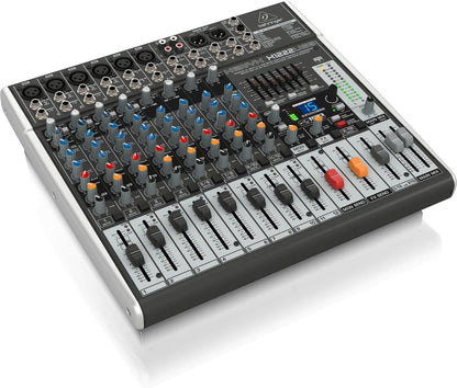 Behringer XENYX X1222USB 12-Input Mixer w/ Mic Cables