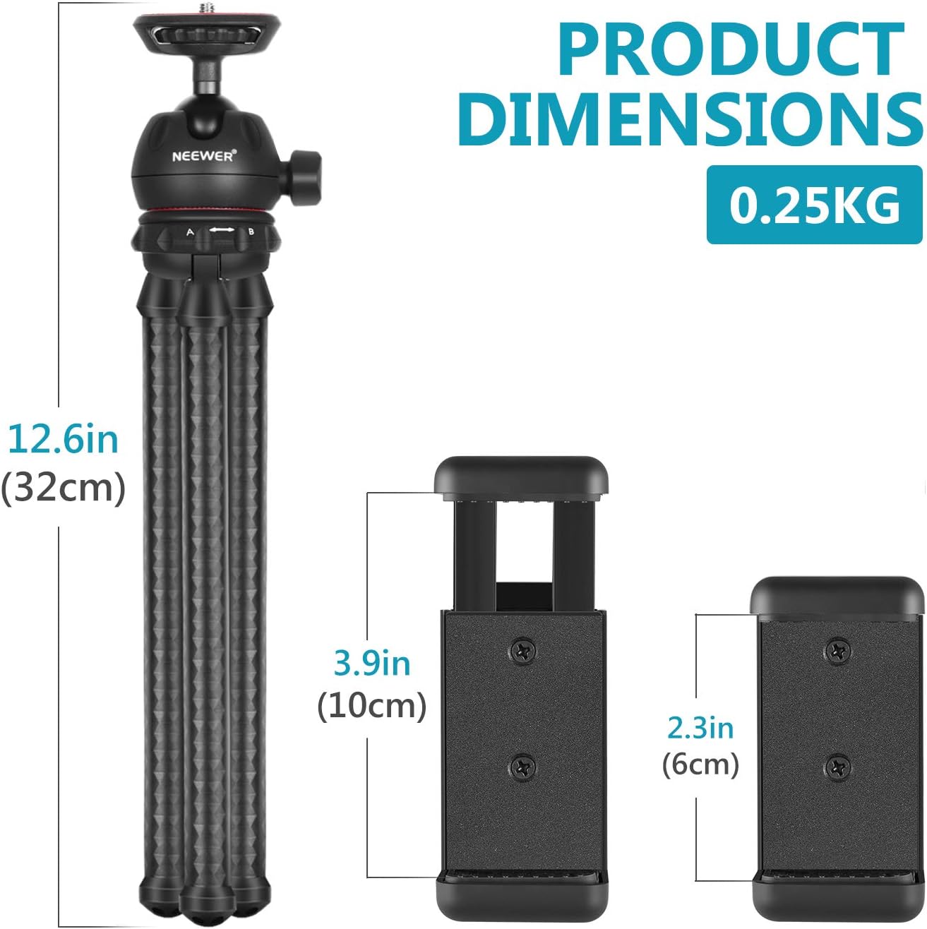 Neewer 10097867 54-Inch Travel Tripod Kit