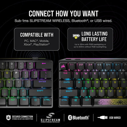 Corsair CH-9189014-NA K70 Pro Mini Wireless Cherry MX Keyboard Renewed