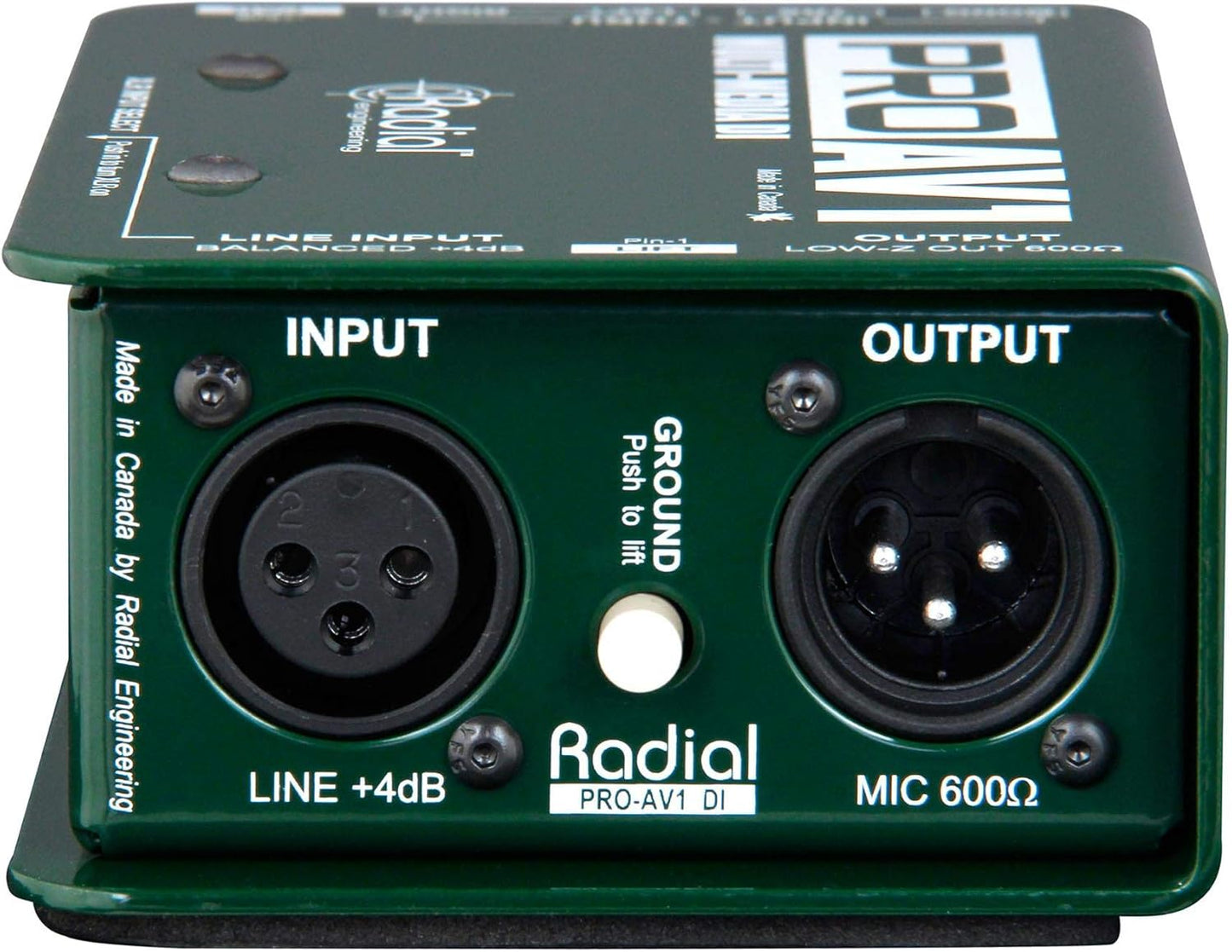 Radial Engineering ProAV1 DI Box Bundle XLR TRS Cables