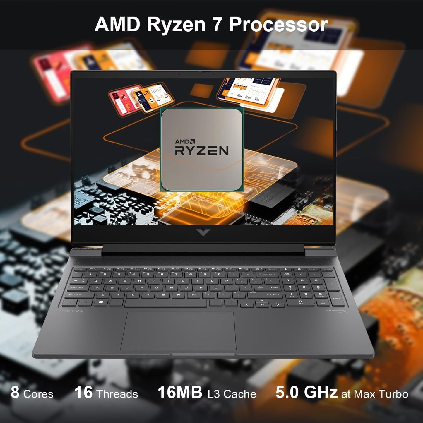 HP TPN-C152 Victus RTX 4070 Ryzen 7 Gaming Laptop