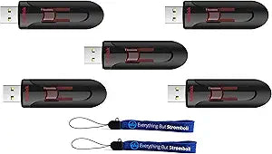 SanDisk SDCZ600-0128G-5PK Glide 3.0 128GB USB Drive 5-Pack