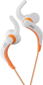 JVC HAETX30W Extreme Fitness Headphones - White/Orange — main product image