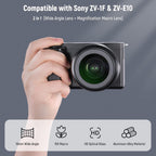 NEEWER LS-30 40.5mm Wide Angle Lens - ZV-1F & ZV-E10