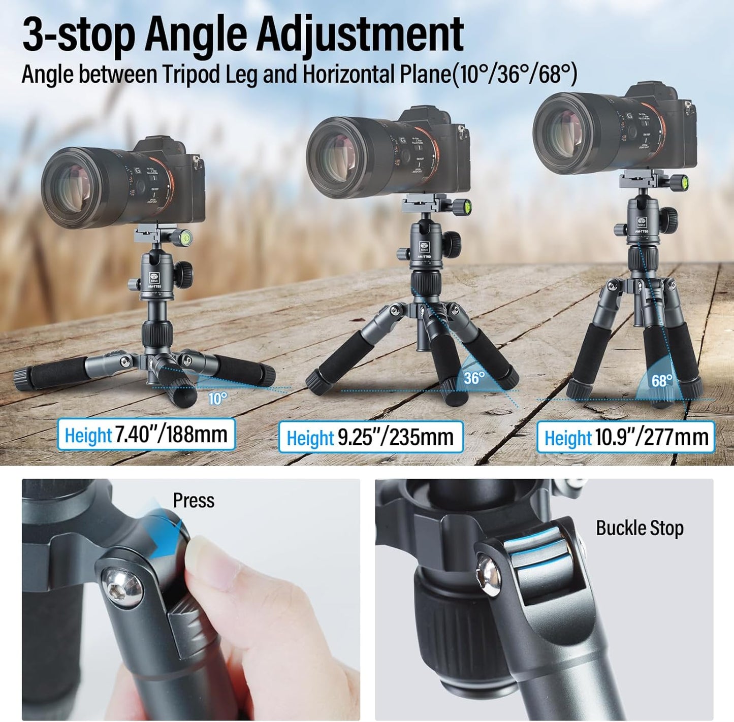 Sirui AM-TT50 Compact Mini Desktop Tripod
