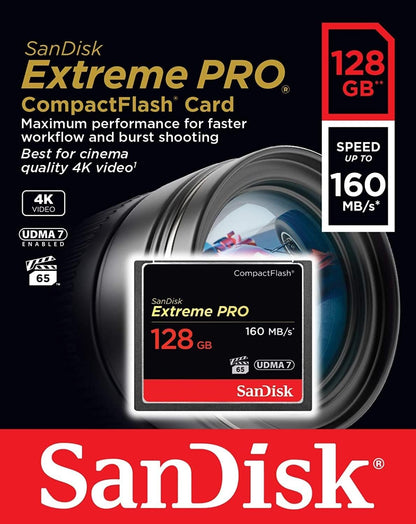 SanDisk SDCFXPS-128G-X46 128GB Extreme PRO CompactFlash Memory Card