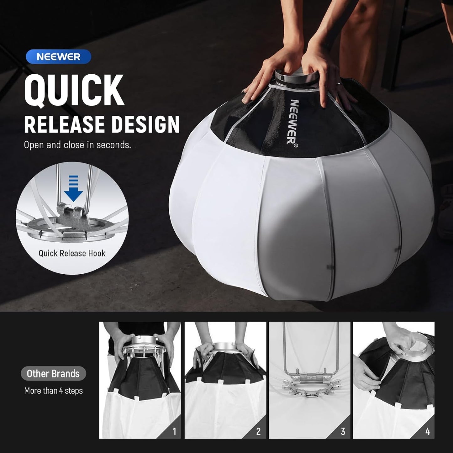 NEEWER NS20L 20" Lantern Softbox Quick Release Bowens Mount