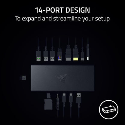 Razer RC21-02280100-R3U1 USB 4 Dock: 14 Ports, Dual 4K 120Hz