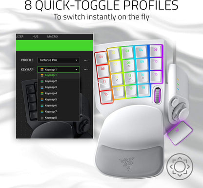 Razer RZ07-03110200-R3M1 Tartarus Pro Gaming Keypad White