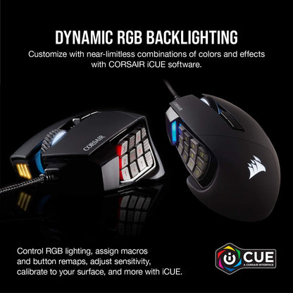 Corsair Scimitar RGB Elite Gaming Mouse (Renewed)