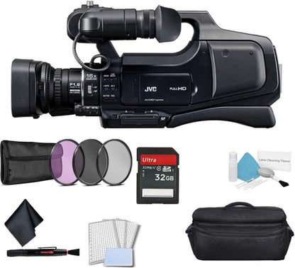 JVC GY-HM70U HD Shoulder Camcorder Bundle - 32GB, Case