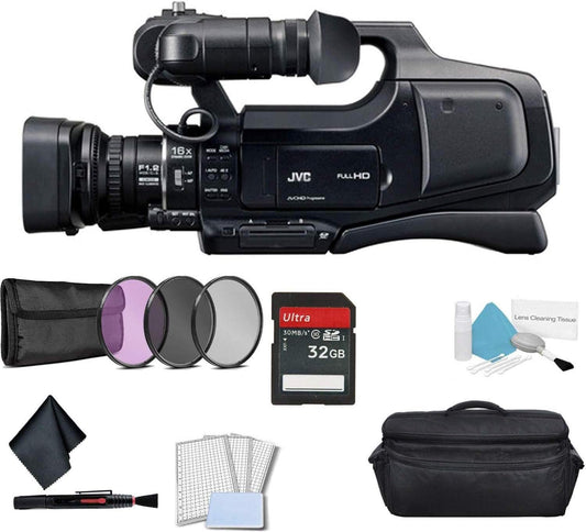 JVC GY-HM70U HD Shoulder Camcorder Bundle - 32GB, Case