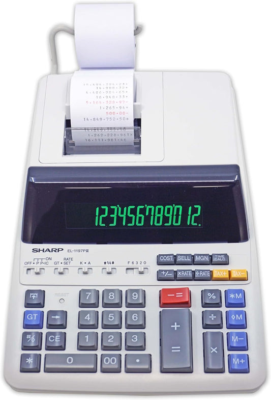 Sharp EL-1197PIII Heavy Duty Printing Calculator