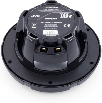 JVC CS-DR6200M 6.5" 2-Way Marine Speakers Black