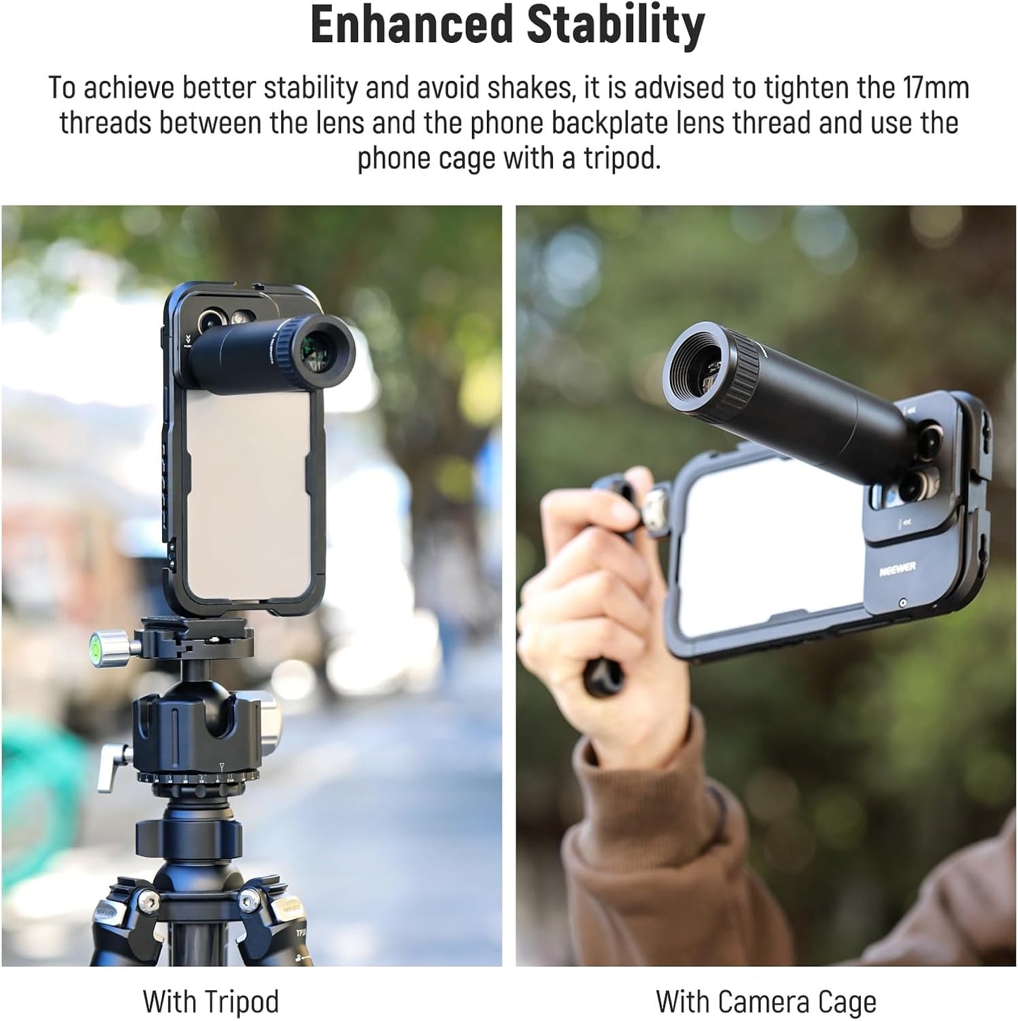 Neewer LS-36 7X Telephoto Lens for Phone Cage