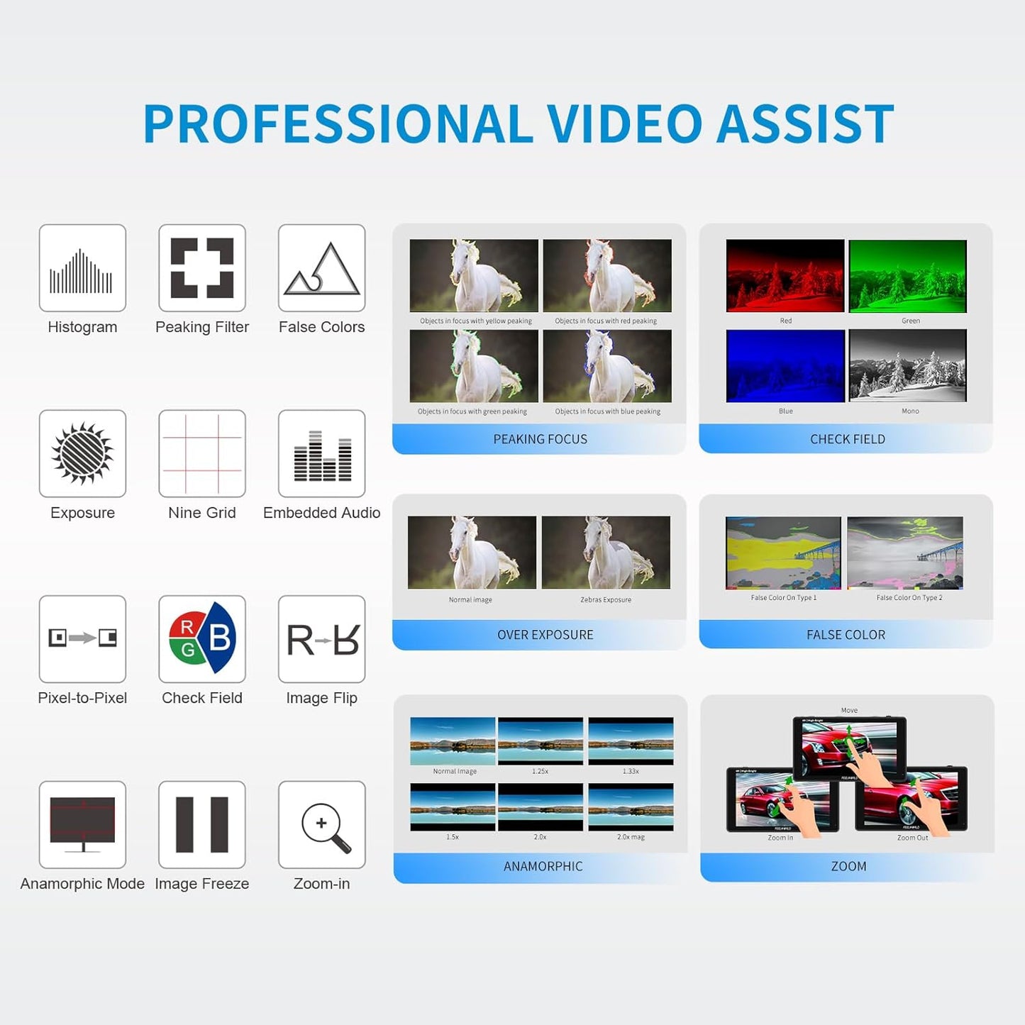 FEELWORLD 5.5 Inch S55V3 Camera Field Monitor