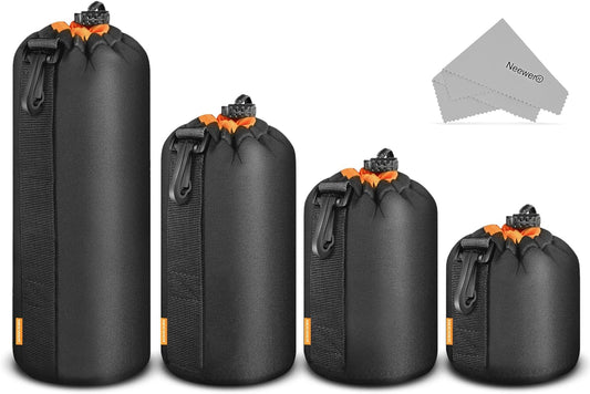 NEEWER 10090822 4-Size Camera Lens Pouch Set