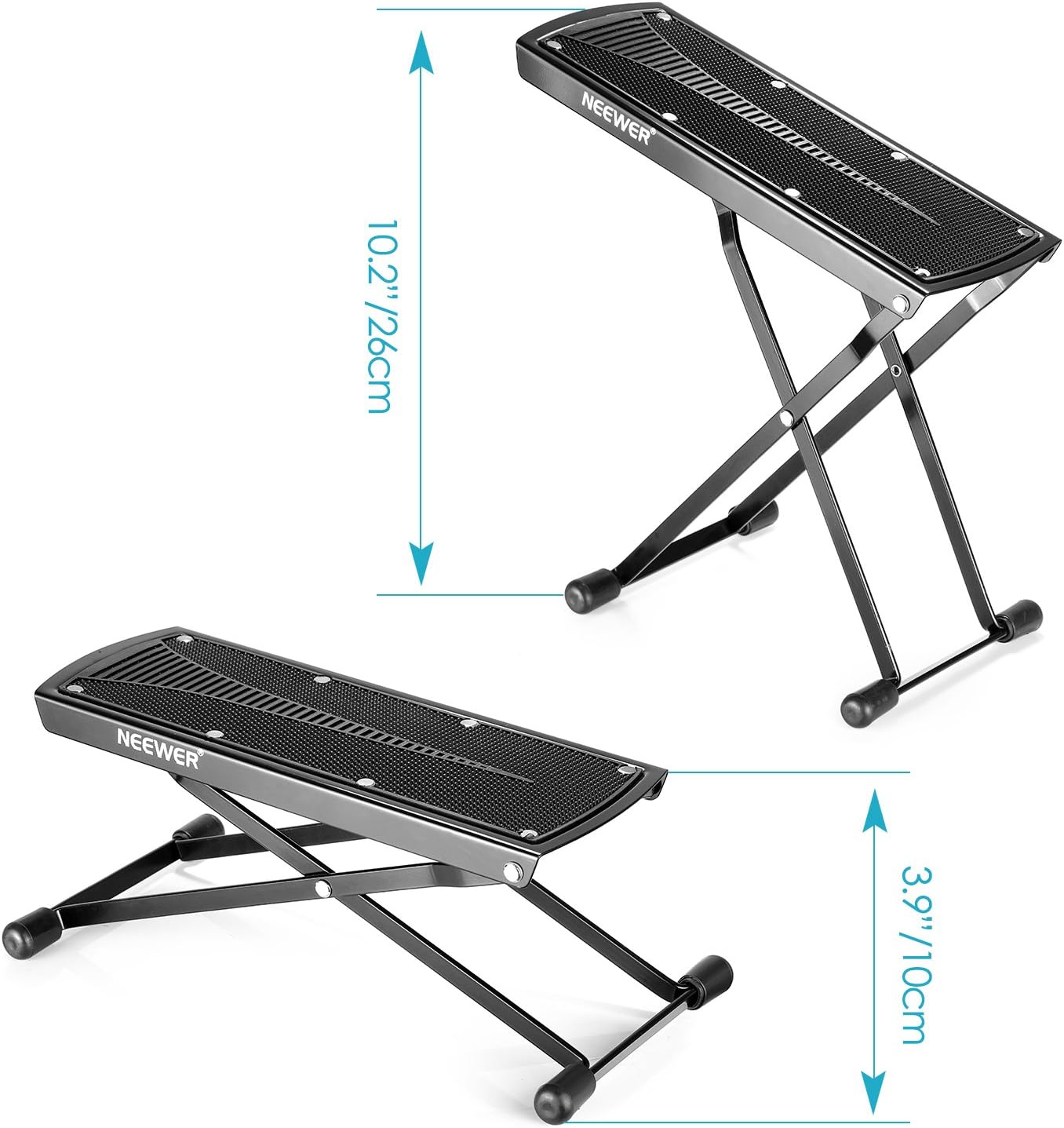 Neewer Guitar Foot Rest Adjustable Height Steel