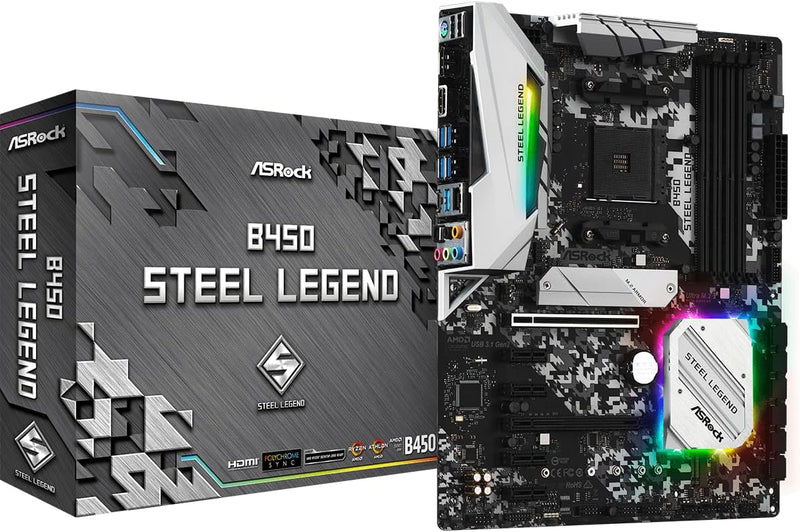 ASRock B450 STEEL LEGEND AM4 ATX Motherboard — main product image