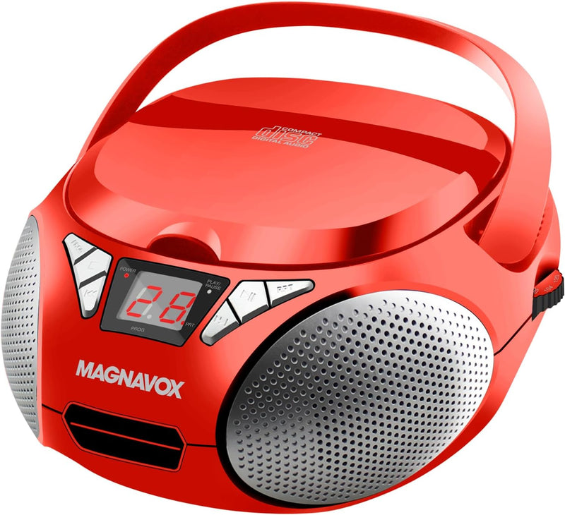 Magnavox MD6924 Portable CD Boombox Radio Red — main product image