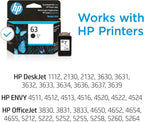 HP F6U62AN#140 63 Black Ink Cartridge Original