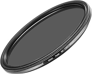 Neewer 10088591 67MM ND2-ND400 Adjustable Lens Filter