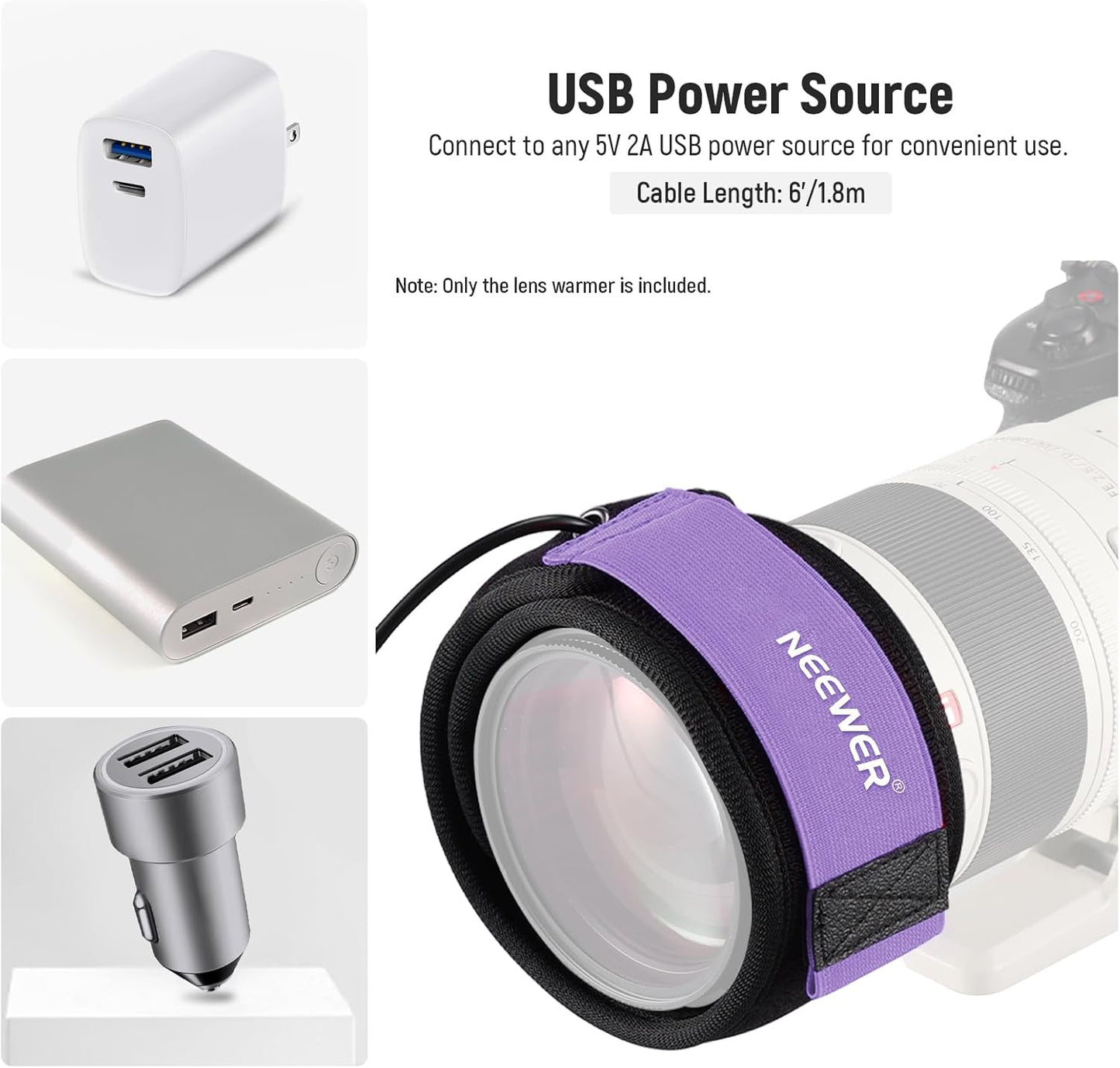 Neewer HW-29 USB Lens Heater 16" DSLR Camera Telescope