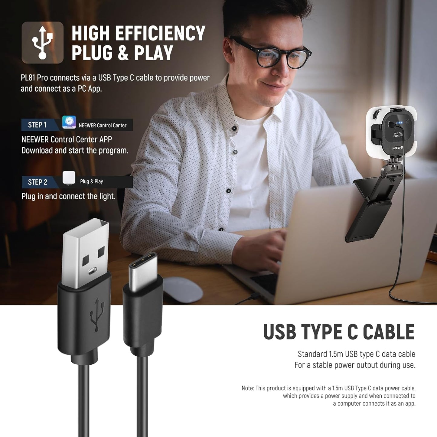 Neewer 10102594 LED Streaming Light Webcam