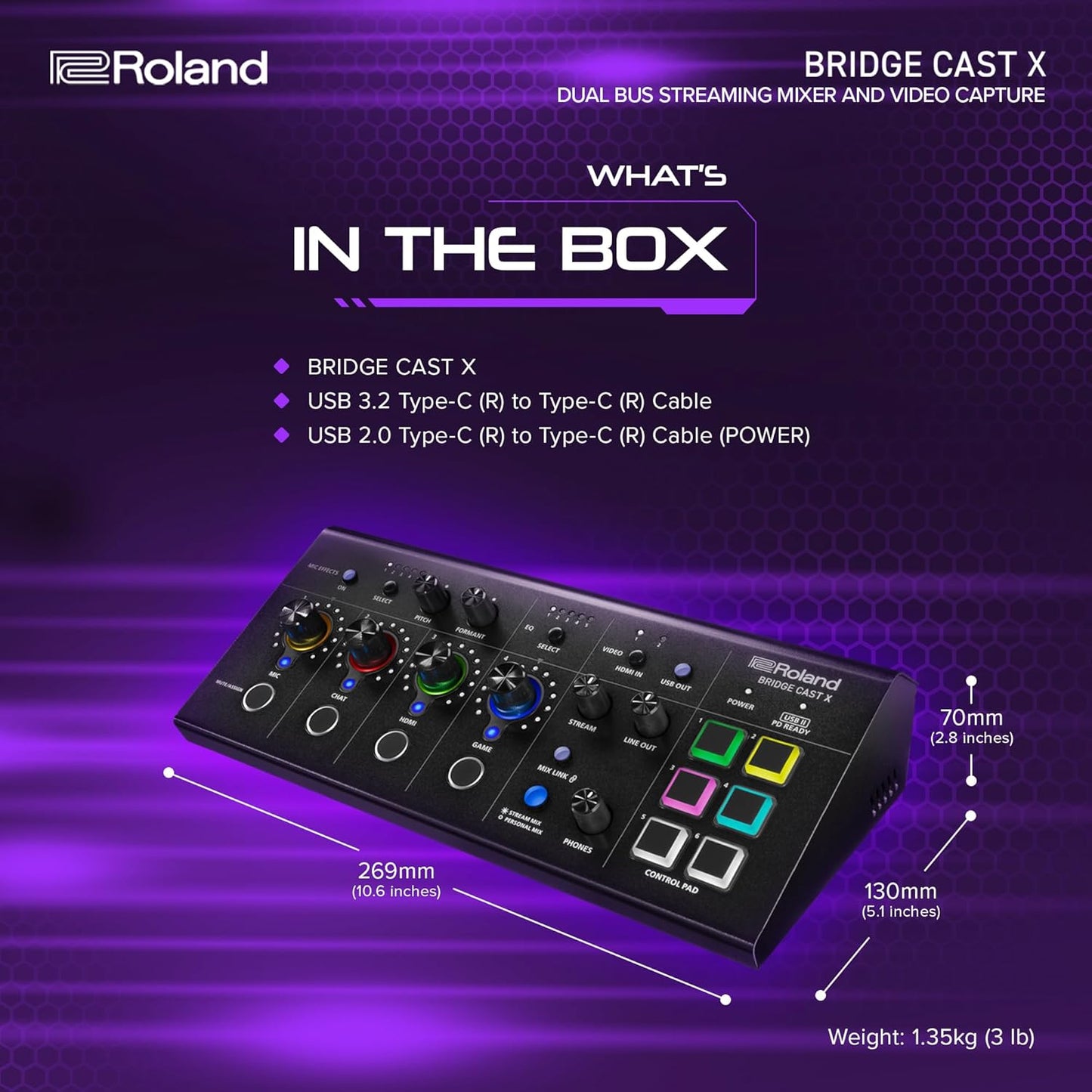 Roland BRIDGECSTX Dual Bus Gaming Mixer Interface