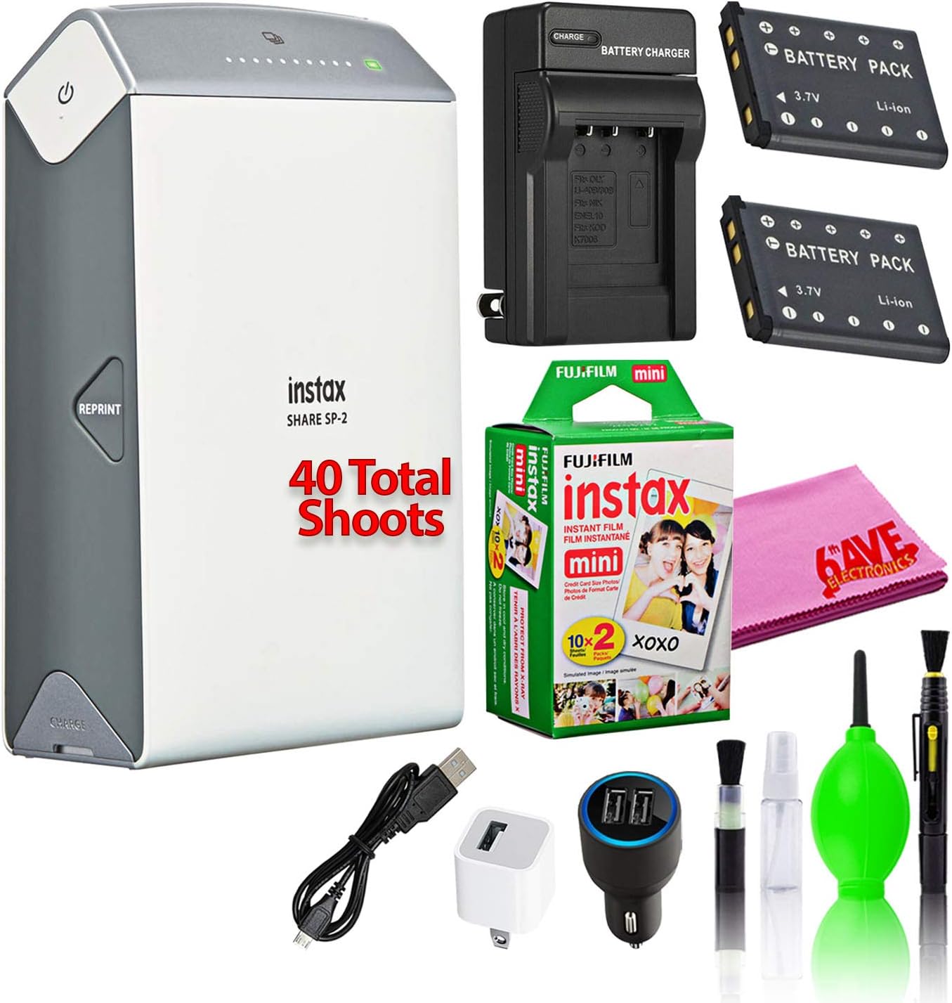 Fujifilm 16522232 Instax Share SP-2 Smartphone Printer Kit
