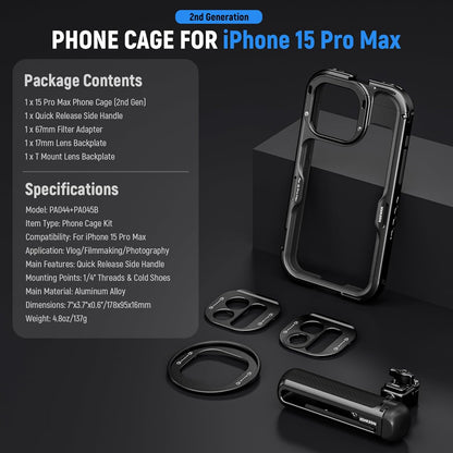 Neewer 15 Pro Cage [2nd Gen] Phone Video Rig Stabilizer