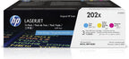 HP CF500XM 202X Cyan Magenta Yellow Toner 3-Pack