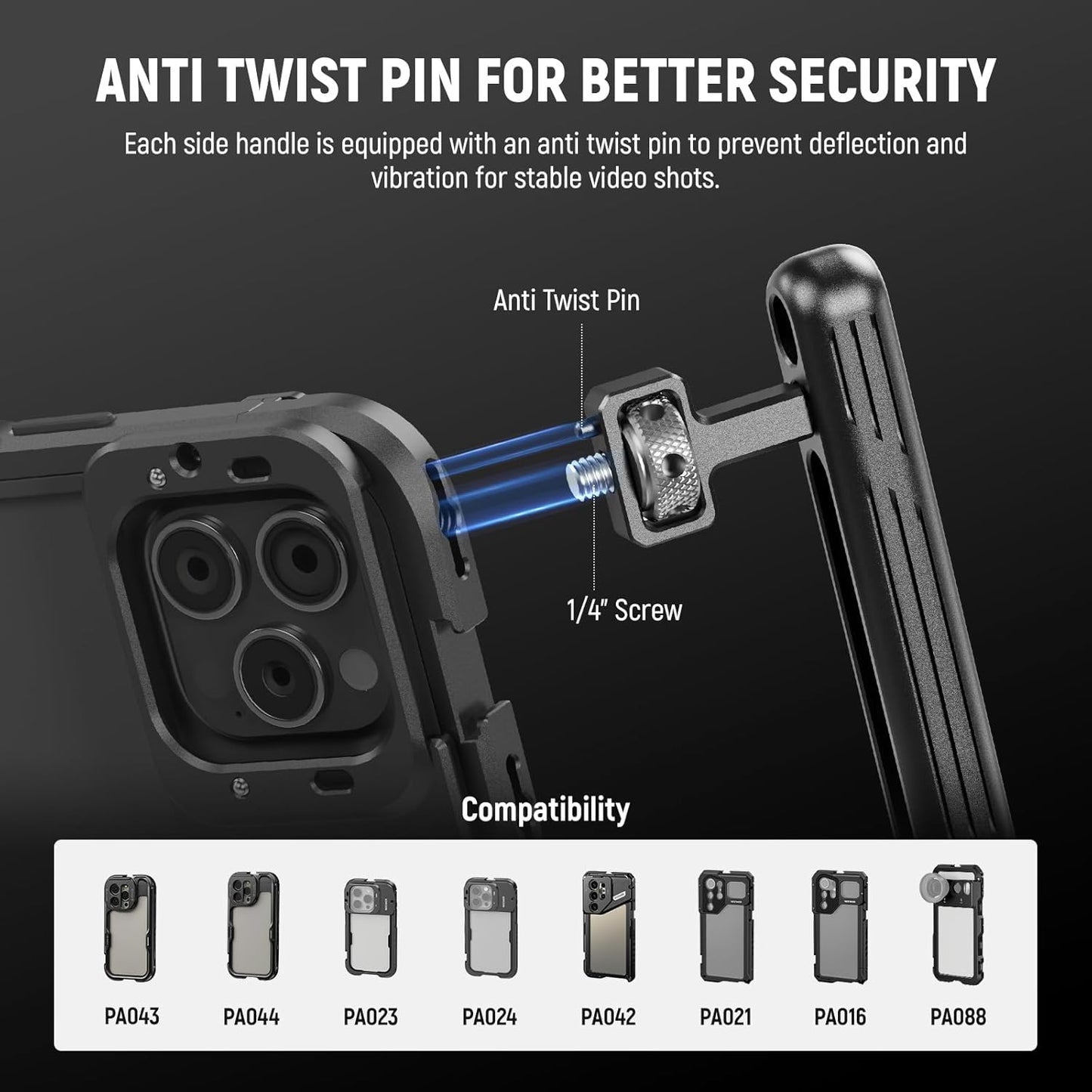 Neewer 10103642 Phone Cage Handles Anti Twist