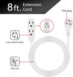 GE 50251 3-Outlet Flat Plug Extension Cord