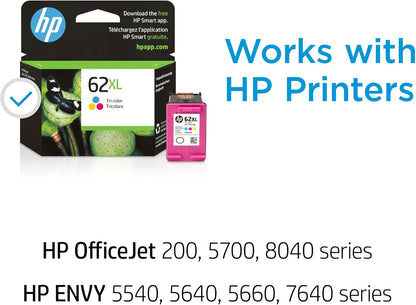 HP C2P07AN 62XL Tri-Color Ink High-Yield