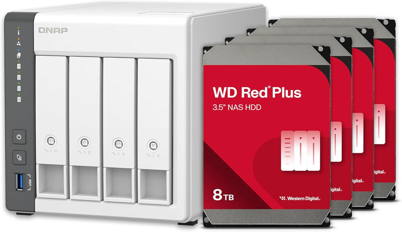 QNAP TS-433-4G-48WD-US 24TB 4-Bay NAS WD Red RAID — main product image