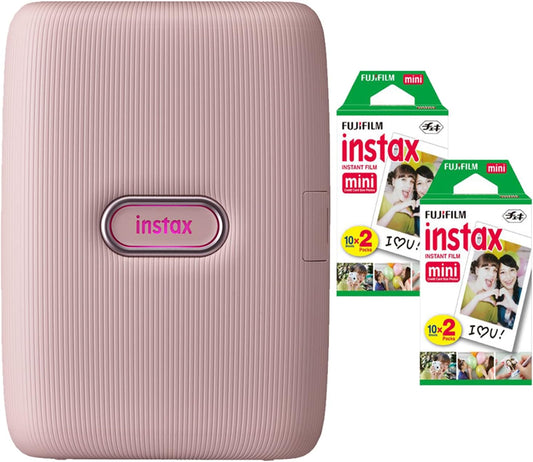 Fujifilm Mini Link 2 Soft Pink Smartphone Printer Bundle