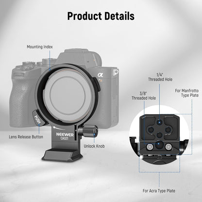 Neewer CA021 Camera Lens Collar Mount for Sony Alpha