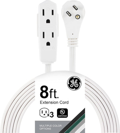 GE 50251 3-Outlet Flat Plug Extension Cord