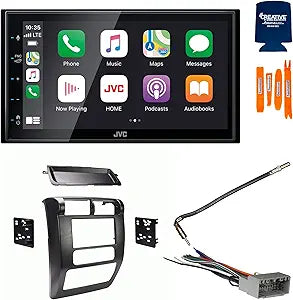 JVC KW-M560BT CarPlay Android Auto Radio Bundle (Wrangler 03-06)