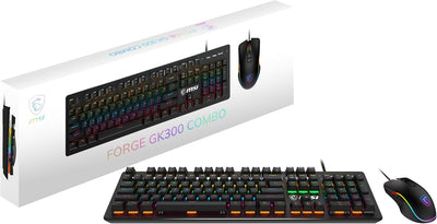 MSI Forge GK300 Combo Blue Gaming Keyboard Mouse