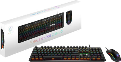 MSI Forge GK300 Combo Blue Gaming Keyboard Mouse